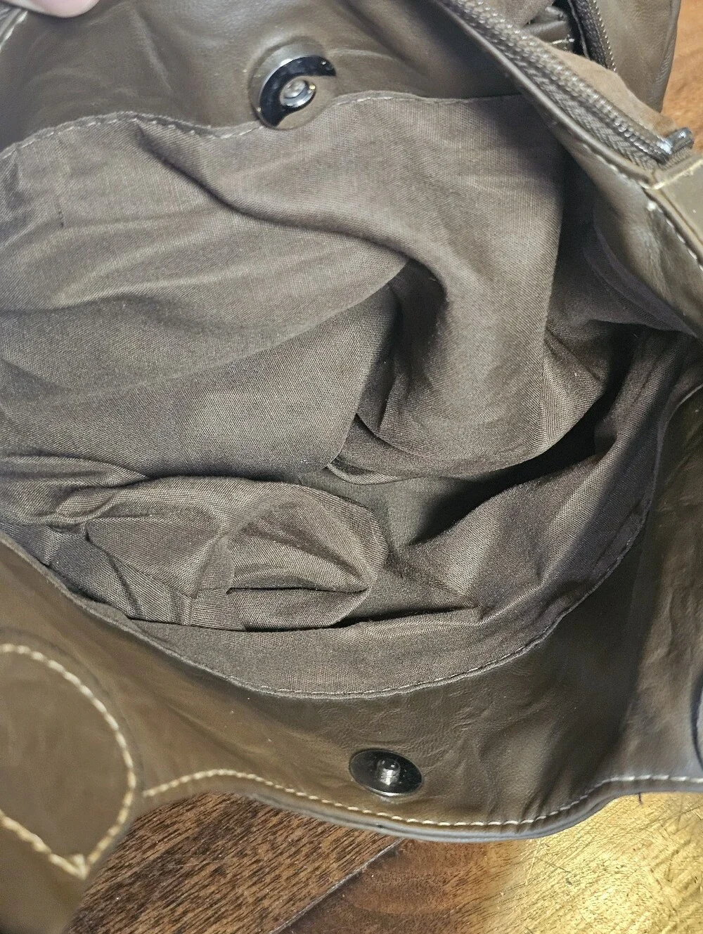 Rosetti Brown Slouchy Hobo Shoulder Bag Belted Accent